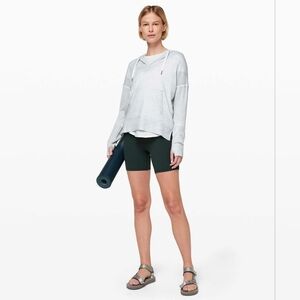 Lululemon Street to Shore Hoodie Heathered Almost Blue Size 10